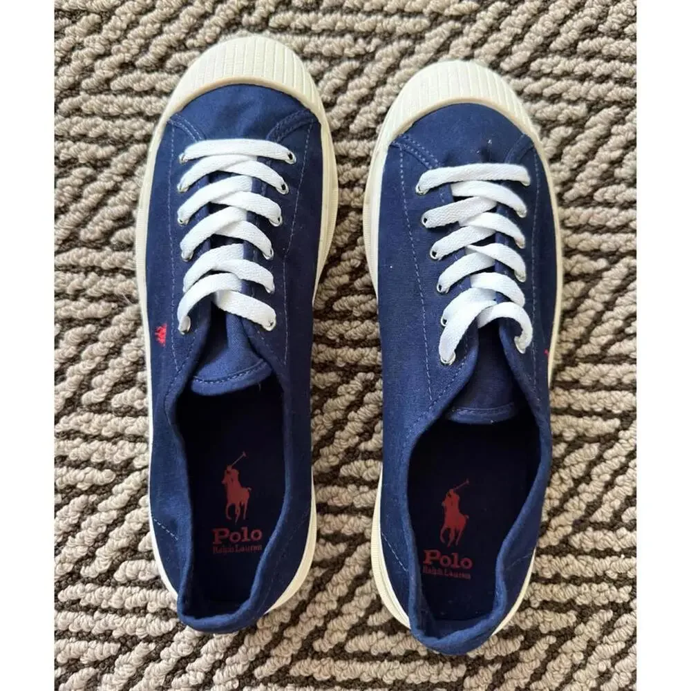 Polo Ralph Lauren Canvas Sneakers Women's Size 9 Navy